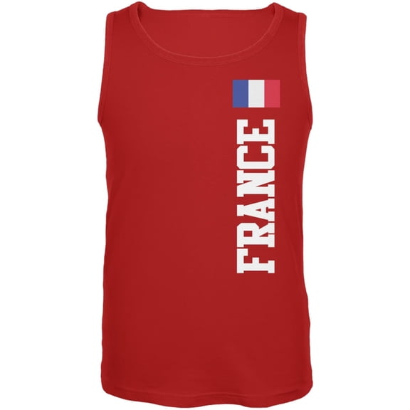 World Cup France Red Adult Tank Top - Small