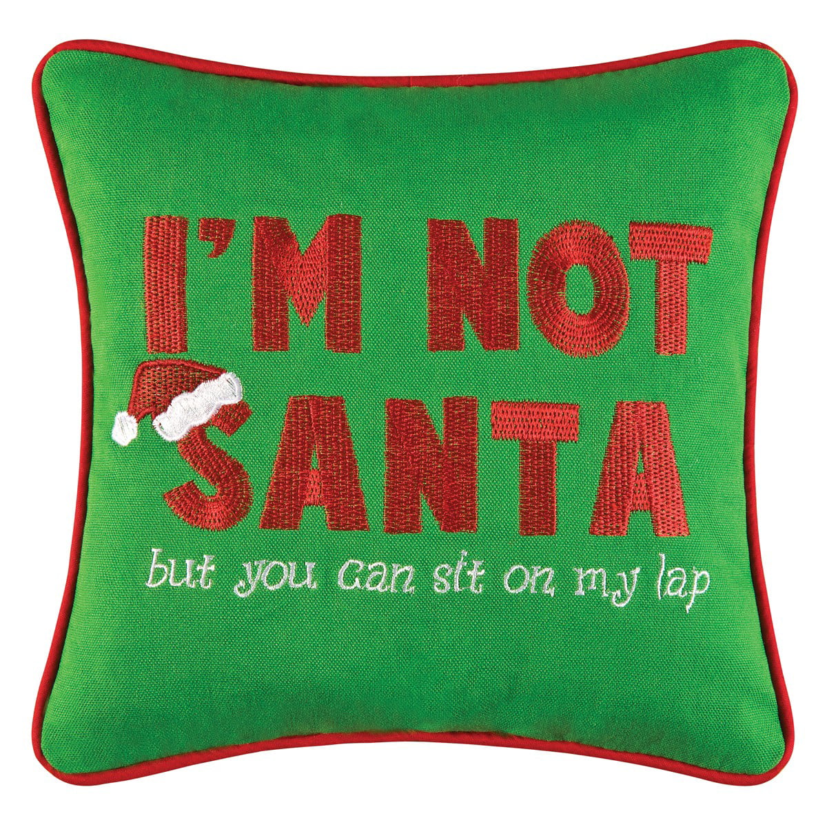 18x18 Multicolor Merry Christmas Star December Holiday Red Apparel I'm The Naughty Elf Matching Family Santa Christmas Holiday Throw Pillow 