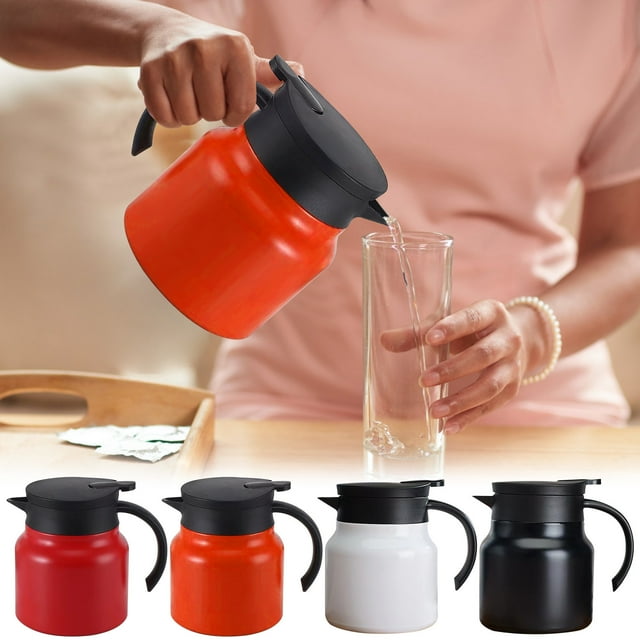 Vaidha Bouilloire Portable en Acier Inoxydable, Théière à Double Couche avec Filtre