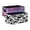 A Galaxy Pattern White Black Cow Print Pattern, variant on Felt Storage Bins 2-Pack Foldable Space-Saving Organizer For Home Office Nautical-themed Purple Background Glowing Mushrooms & Stars