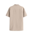thumbnail image 4 of Men's Short Sleeve Graphic Tshirts Lapel Collar Print Beach T-Shirt Plus Size Hawaiianss Short Sleeve Hawaiian Button Down Shirts, 4 of 5
