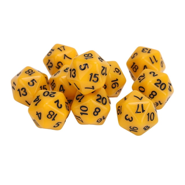 10PCS Lightweight and Portable Plastic Polyhedral Set with Clear Numbers, Durable Material, Great for Role Playing and Table Games