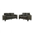 thumbnail image 1 of Bowery Hill Ensemble de Canapé Moderne en Lin 2 Pcs - Causeuse et Canapé en Gris, 1 of 7