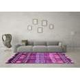 thumbnail image 3 of Ahgly Company Indoor Square Abstract Pink Modern Area Rugs, 3' Square, 3 of 4
