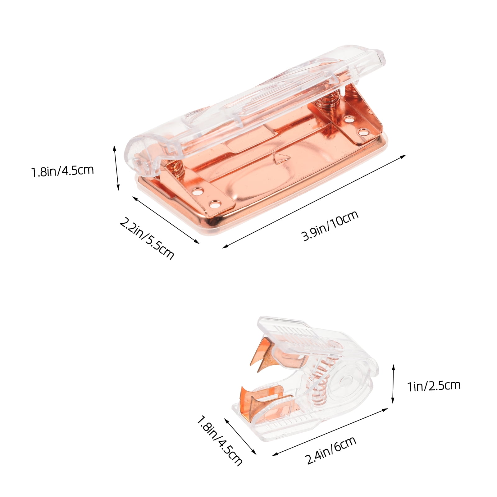 FOMIYES Transparent Hole Punch Paper Perforating Tool Set, 4.5in x 2.5in x 6in for Office and Craft Use