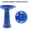Blue, variant on mdj pottery Ceramic Bird Bath for Outside, 15 Inch Tall Detachable Pedestal Birdbath with 12 Inch Wide Solid Plain Pattern Bowl, Glazed Minimalist Decor for Garden, Patio, Yard, Lawn - Green