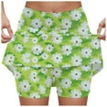 thumbnail image 2 of GEWSEY Womens Skorts Modest Knee Length Skirts Athletic Midi Active Running Skirt Green, S, 2 of 5