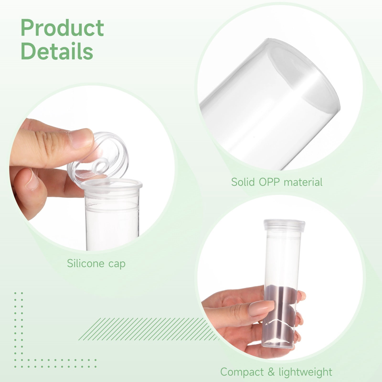 50 Pcs Plastic Floral Water Tubes, 60 ml Flower Stem Nutrition Vials, Plant Tubes for Milkweed Cuttings, Plant Branch Vials with Caps, Clear Floral Breeding Tubes for Flower Arrangements