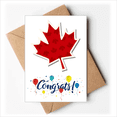 thumbnail image 1 of Feliz dia de Canada grano vertical la hoja de arce Sobre de la Carta de felicitación de la tarjeta de matrimonio, 1 of 4