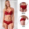 thumbnail image 3 of Levao Women Cotton Underwear Bikini Panties Sexy Breathable Hipster with Lace Waist 3 pack S-XL, 3 of 13