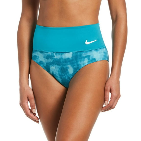 Nike AQUAMARINE Cloud-Dye High-Waist Bikini Swim Bottom, U X-Small
