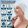 thumbnail image 3 of Headshion Cotton Beanie Skull Cap, 4 Pack Double Layered Sleep Hat Mix Grey, 3 of 7