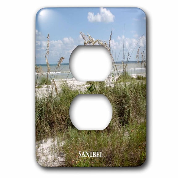3dRose, Sanibel Beach, 2 plug outlet cover