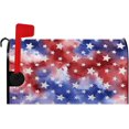 thumbnail image 1 of Abstract Patriotic Mailbox Cover Blue Red Design Full of White Stars Magnetic Mailbox Covers Standard Size 21x18 Inch Independence Day Mail Post Letter Box Cover Courtyard Outdoor Decors, 1 of 6