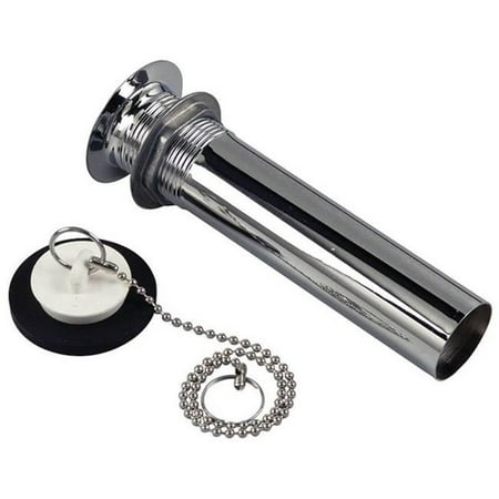 

5 in. Style Basin Drain with Stopper for Use with Lavatories Steel Chrome Plated