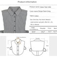 thumbnail image 2 of Camicover Quality Cotton Striped Detachable Half Shirt Blouse Faux False Collar Dickey Collar for Girls Lady, 2 of 4
