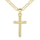thumbnail image 1 of Collar JADE KOS Cross de oro de 14 quilates para mujer con colgante de 26 mm, 1 of 7