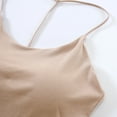 thumbnail image 4 of HAYIMI Women Spaghetti Strap Built In Bra Camisole Tank Tops For Seamless Comfort Stretch Sleeveless With Removable Padding And Backless Design Summer Round Neck Solid Color Comfort Vests, 4 of 9