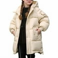 thumbnail image 3 of Ruyang Winter Coat for Girls Padded Long Puffer Jacket Kids Zip Up Hooded Warm Parka Coat Thermal Puffy Quilted Outwear, 3 of 8