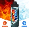thumbnail image 5 of Goofa Surfing Shark Print 18oz Sports Insulated Kettle With Straw Water Bottle Sports Water Bottle For Running Hiking Cycling Climbing Mans Womans, 5 of 7