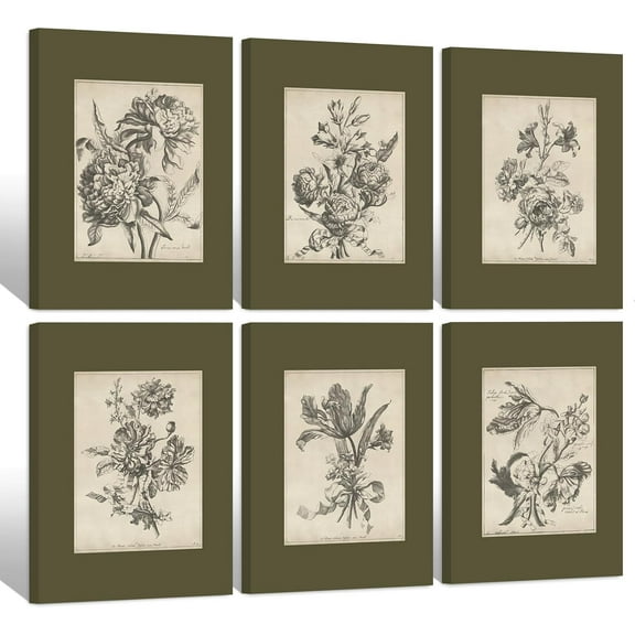 Mid Century Modern Wall Art Set of 3 Sage Green Canvas Wall Art Boho Prints Green Wall Decor Black Beige Abstract Wall Art Picture Mid Century Painting for Living Room Bedroom 12x16 Inch UNFRAMED