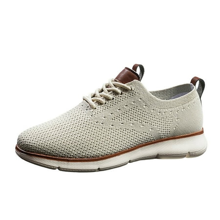 Sopiago Men s Loafers Hands Free Slip-in Sneaker Lightweight Mesh Shoes Beige 10