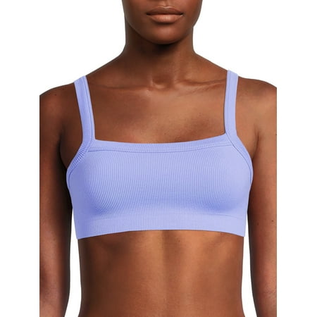 

No Boundaries Juniors Seamless Square Neck Ribbed Bralette