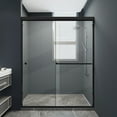 Furgle SemiFrameless Shower Door 60" W x 70" H, Clear Glass, Black