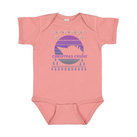 

Inktastic Faux Ugly Sweater Christmas Cruise Gift Baby Boy or Baby Girl Bodysuit