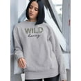thumbnail image 2 of Wild Honey Leopard Pattern Sweatshirt Women -Image by Shutterstock, Female x-Large, 2 of 4