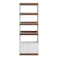 thumbnail image 1 of Manhattan Comfort Ratzer Bookcase from Engineered Wood in White and Brown, 1 of 9