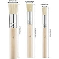 thumbnail image 2 of Hebalg 6Pcs Wooden Stencil Brushes, Natural Bristle Stencil Brushes for Acrylic Painting, Oil Painting, Watercolor Painting, Card Making, DIY Art Crafts Project (3 Sizes), 2 of 6