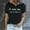 Black, variant on Sakmal Ladies Tops Under $10 Short Sleeve Quotes Crew Neck T-Shirts T Shirts for Women