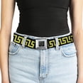 thumbnail image 5 of Buckle-Down Belt, Seatbelt Buckle Belt, Greek Key Black Olive, Youth 22 to 32 Inches, 5 of 9