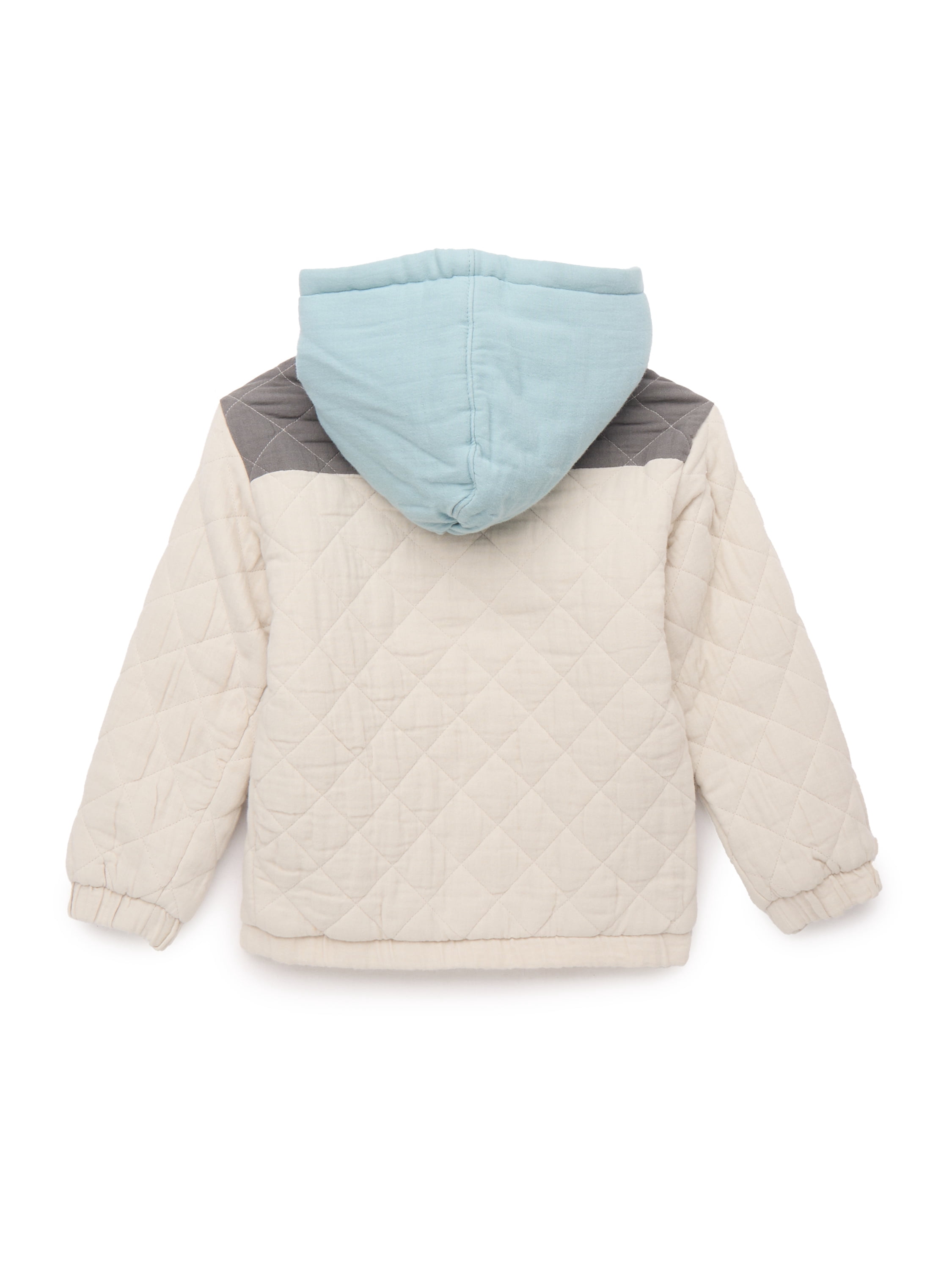 easy-peasy Toddler Boy Quilted Gauze Hooded Zip-Up Jacket, Sizes 18M-5T