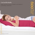 thumbnail image 6 of CCNY 1 Pc Body Pillow Case with Zipper Clouser Hot Pink - 21x56" Inch Stripe 600 TC 100% Egyptian Cotton Body Pillow Cover, 6 of 7