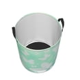 thumbnail image 4 of YFYANG Waterproof Laundry Hamper, Green Butterfly Pattern Laundry Basket Oxford Fabric with Handle Foldable, M, 4 of 8
