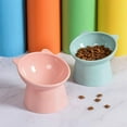 thumbnail image 3 of Clearance!Pet Feeding Bowl Tilted Elevated Bowl Protects Cervical Vertebravels Ceramic Raised Cat Food Bowl, 3 of 6
