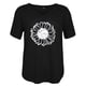thumbnail image 4 of ICHUANYI Clearance Women Fashion Casual Printing Short Sleeve Loose Tee Tops Blouse(Black, S) ICHUANYI WER2023081505203, 4 of 4