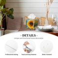thumbnail image 2 of Kdxio Artistic Oil Painting Sunflower Print Tissue Box Cover,Square Decorative PU Leather Facial Paper Case Organizer Holder Dispenser for Bathroom,Night Stands,Desk,Car 5.2''X5.2''X5.2'', 2 of 6