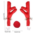 thumbnail image 3 of Kit de astas de reno para coche, cascabeles y nariz, decoraciones navideñas para coche, 3 of 8