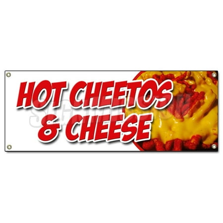 HOT CHEETOS & CHEESE BANNER SIGN melted mexican chili tex mex food
