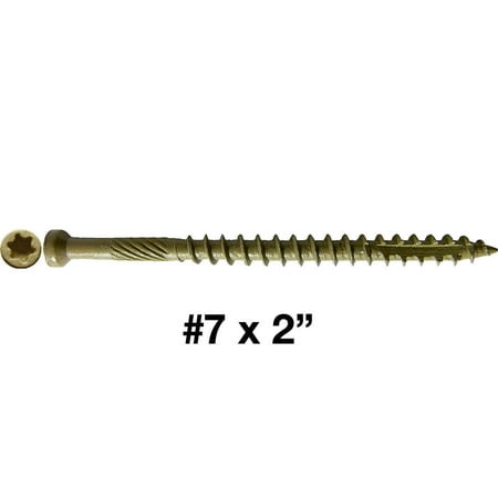 

Jake Sales Brand #7 x 2” Finish Head - Bronze Exterior Coated - Torx/Star ~935 Screws - ACQ Compatible - 5 Pounds