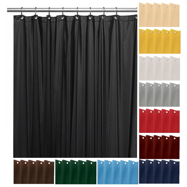 Hotel Quality Heavy Shower Curtain Liner with Rustproof Metal Grommet and 3 Weights 70