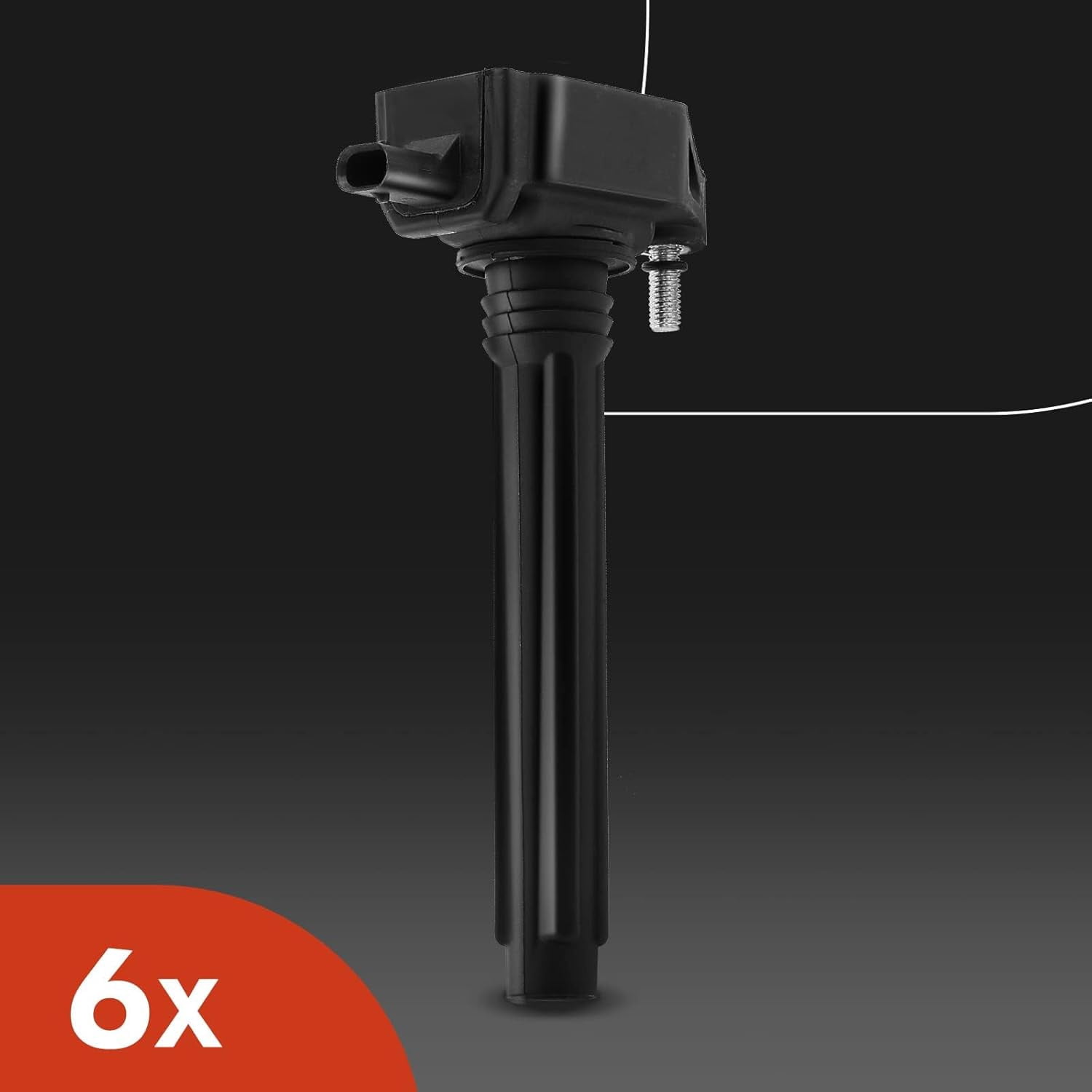 A-Premium Set of 6 (Black) Ignition Coil Pack and Iridium Spark Plugs Compatible with Jeep Grand Cherokee 2011-2015, Wrangler 2012-2017 & Dodge Grand Caravan 2011-2020, V6 3.6L