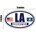 thumbnail image 3 of Flag of Louisiana / American Flag Oval 3M Vinyl Bumper Sticker Decal | Navy & Gold Shreveport, LA Sticker Vinyl Decal, 3 of 3