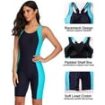 thumbnail image 2 of Charmo Womens Boyleg Unitard Swimsuits Racerback Athletic One Piece Bathing Suits, 2 of 8