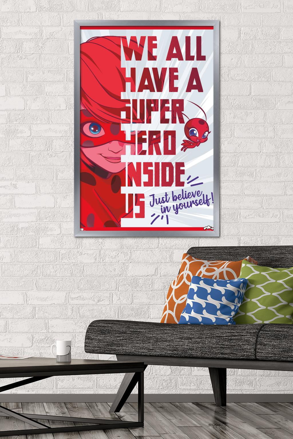 Miraculous - Hero Wall Poster, 22.375" x 34", Framed