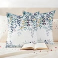 thumbnail image 3 of Green Blue Eucalyptus Leaves Outdoor Waterproof Pillow Covers, Summer Botanical Weeping Decorative Square Throw Pillowcase Sofa Cushion Sham for Patio/Couch/Chair, 24"x24" 2 Pack, 3 of 8