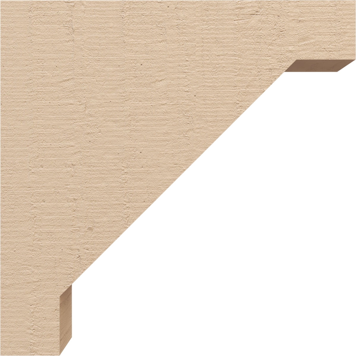 3"W x 12"D x 12"H Thin Burlington Rough Cedar Woodgrain TimberThane Corbel, Primed Tan